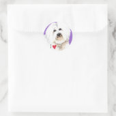 Ik hou van mijn Coton de Tulear Ronde Sticker (Tas)