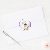 Ik hou van mijn Coton de Tulear Ronde Sticker (Envelop)