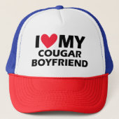 Ik hou van mijn cougar-vriend trucker pet (Voorkant)