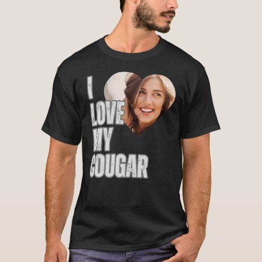 Ik hou van mijn cougar Vriendin foto vriendje cade T-shirt (Voorkant)