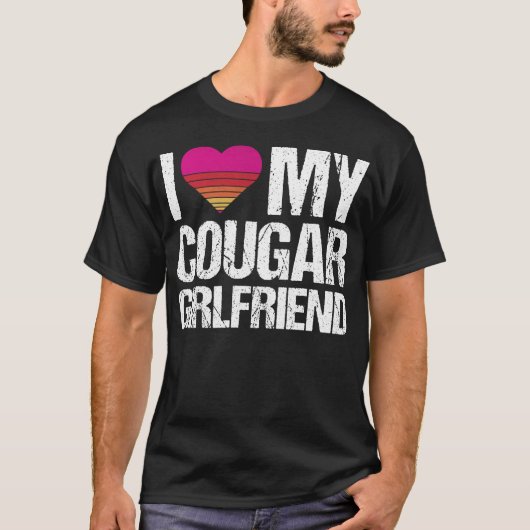 Ik hou van mijn Cougar Vriendin Ik hart mijn Couga T-shirt (Voorkant)