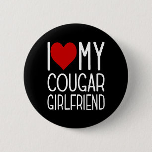 Ik hou van mijn cougar-Vriendin Ik hoor mijn couga Ronde Button 5,7 Cm