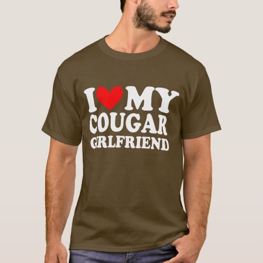 Ik hou van mijn Cougar Vriendin T-shirt (Voorkant)