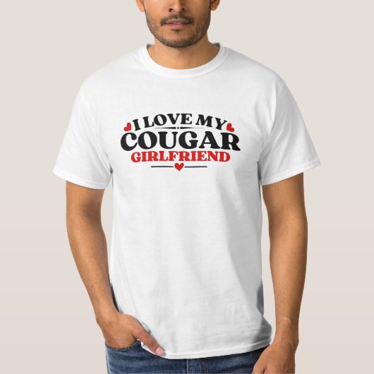 Ik hou van mijn Cougar Vriendin T-shirt (Voorkant)
