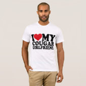 Ik hou van mijn Cougar Vriendin wit, ik hart mijn  T-shirt (Voorkant volledig)