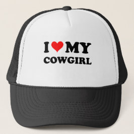 Ik hou van mijn Cowgirl Trucker Pet