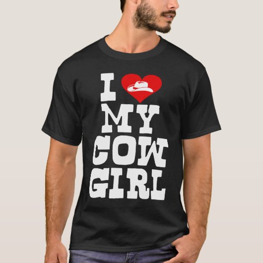 Ik hou van mijn Cowgirl Westerne Texas Urban T-shirt (Voorkant)