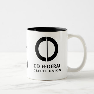 Ik hou van mijn credit Union Coffee-Mok Tweekleurige Koffiemok