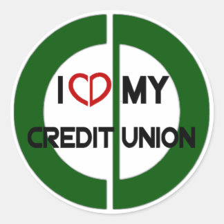 Ik hou van mijn Credit Union Sticker