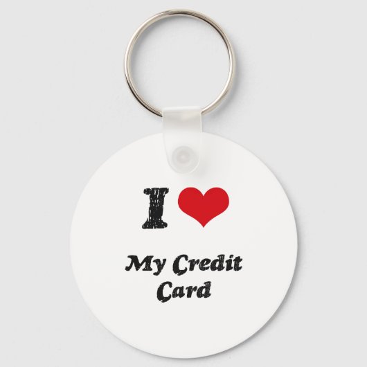 Ik hou van mijn creditcard Kaart Sleutelhanger (Voorkant)