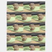Ik hou van mijn crème teckel met afbeelding fleece deken (Voorkant)