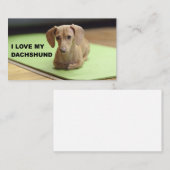Ik hou van mijn crème teckel met afbeelding visitekaartje (Voorkant / Achterkant)