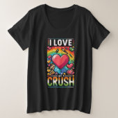 Ik hou van mijn crush grote maat t-shirt (Design voorkant)