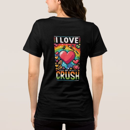 Ik hou van mijn crush Tri-Blend shirt (Achterkant)