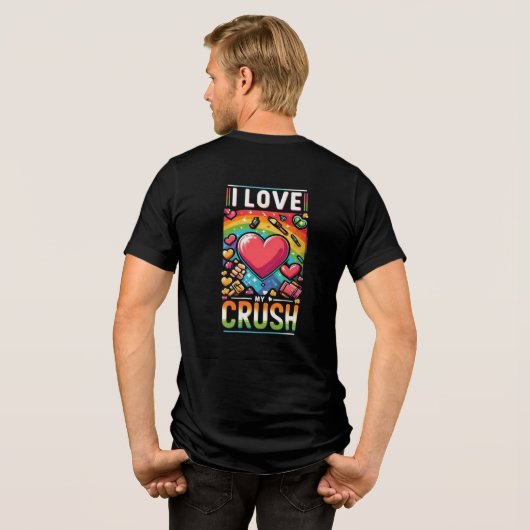 Ik hou van mijn crush Tri-Blend shirt (Achterkant volledig)