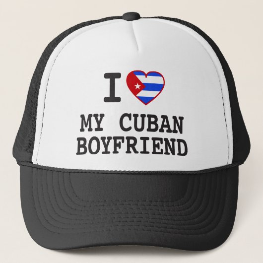 Ik hou van mijn Cubaanse boyvriend met het Cubaans Trucker Pet (Voorkant)