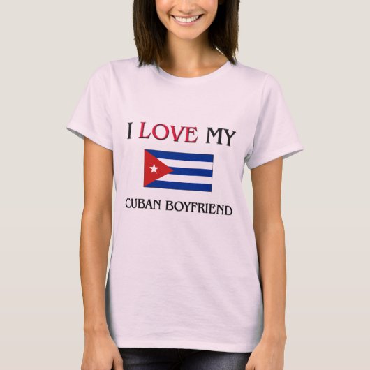 Ik hou van mijn Cubaanse vriend T-shirt (Voorkant)