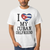 Ik hou van mijn Cubaanse Vriendin Schattige Cuba F T-shirt (Voorkant)