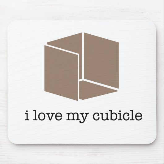 " ik hou van mijn cubicle " - mousepad muismat (Voorkant)