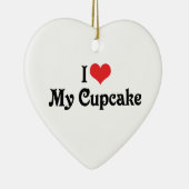 Ik hou van mijn Cupcake Keramisch Ornament (Rechts)