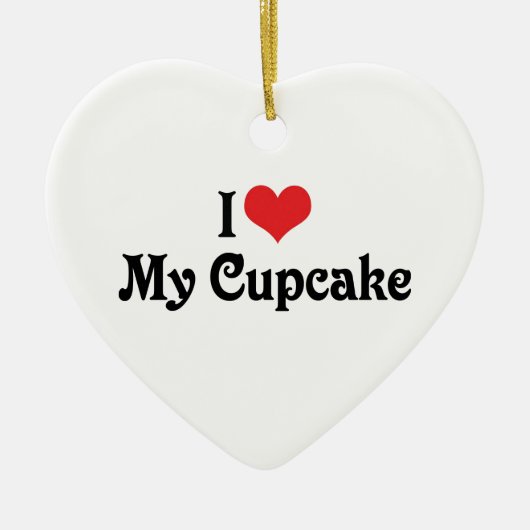 Ik hou van mijn Cupcake Keramisch Ornament (Voorkant)
