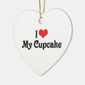 Ik hou van mijn Cupcake Keramisch Ornament (Links)