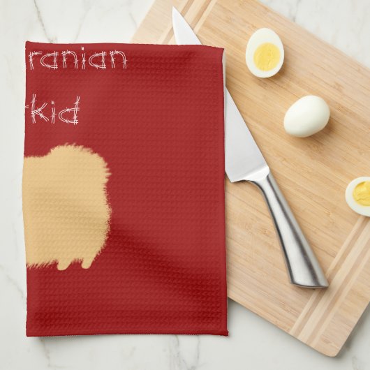 Ik hou van mijn Cutie Crazy Funny Smarty... Pommer Theedoek (Quarter Fold)