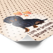 Ik hou van mijn dachshond - voeg naam toe - aangep foto afdruk (Hoek)