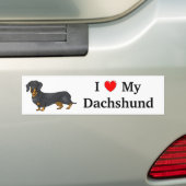 Ik hou van mijn Dachshund Bumpersticker (Op auto)