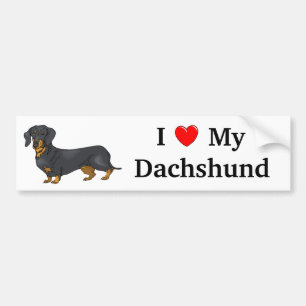 Ik hou van mijn Dachshund Bumpersticker