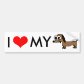 Ik hou van mijn Dachshund Bumpersticker (Voorkant)