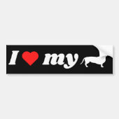 Ik hou van mijn Dachshund Bumpersticker (Voorkant)