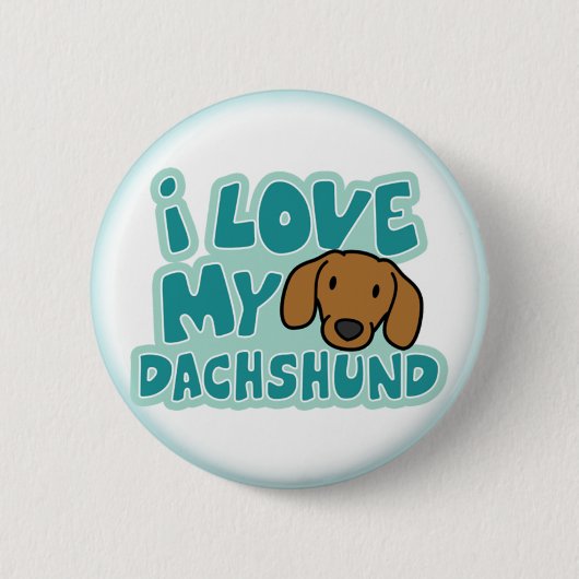 Ik hou van mijn Dachshund Button (Voorkant)