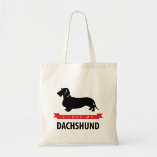 Ik hou van mijn Dachshund Canvas tas