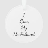 Ik hou van mijn dachshund - Circle Ornament (achterkant)