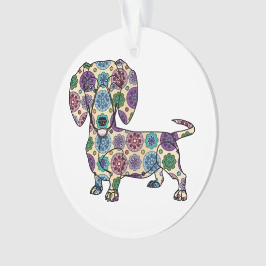 Ik hou van mijn dachshund - Circle Ornament (voorkant)