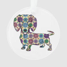Ik hou van mijn dachshund - Circle Ornament
