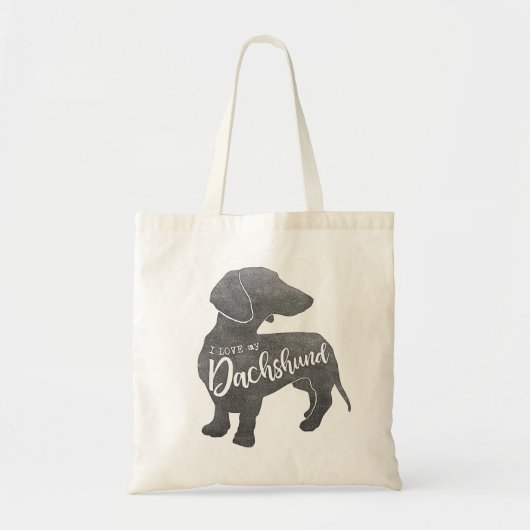 Ik hou van mijn Dachshund Doxie Teckel Wiener Tote Bag (Voorkant)