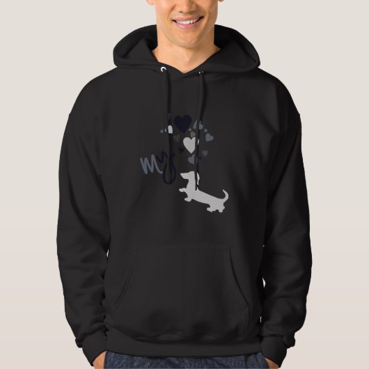 Ik hou van mijn Dachshund. Hoodie (Voorkant)