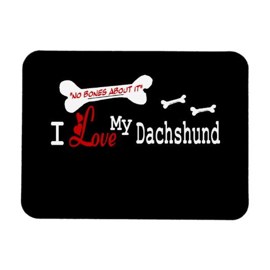Ik hou van mijn Dachshund Magneet (Horizontaal)