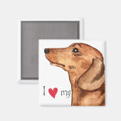 Ik hou van mijn Dachshund Magneet (Voorkant / Achterkant)