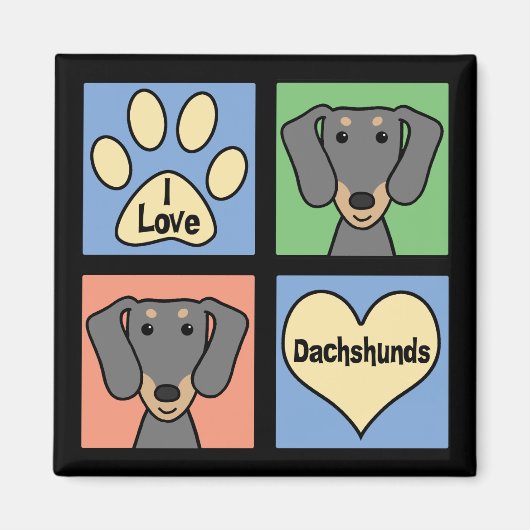 Ik hou van mijn Dachshund Magneet (Voorkant)