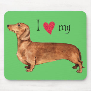 Ik hou van mijn Dachshund Muismat