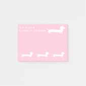 Ik hou van mijn  dachshund roze post-it® notes (Voorkant)