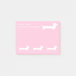 Ik hou van mijn  dachshund roze post-it® notes