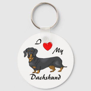 Ik hou van mijn Dachshund Sleutelhanger