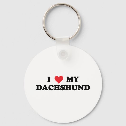 Ik hou van mijn Dachshund Sleutelhanger (Voorkant)