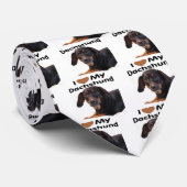 Ik hou van Mijn Dachshund Stropdas (Opgerold)