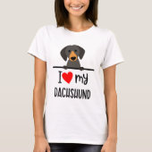 Ik hou van mijn Dachshund T-shirt (Voorkant)