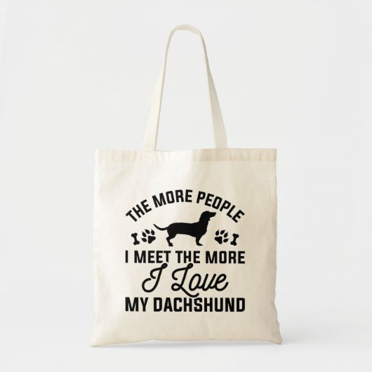 Ik hou van mijn Dachshund Tote Bag (Voorkant)